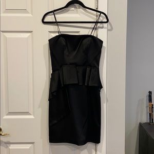 Black mini dress with beautiful details